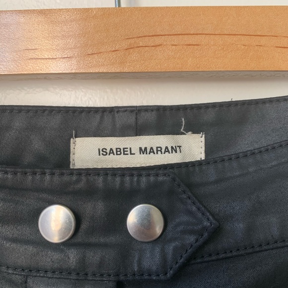 Isabel Marant pour H&M Black Waxed Moto Pants - Picture 5 of 12